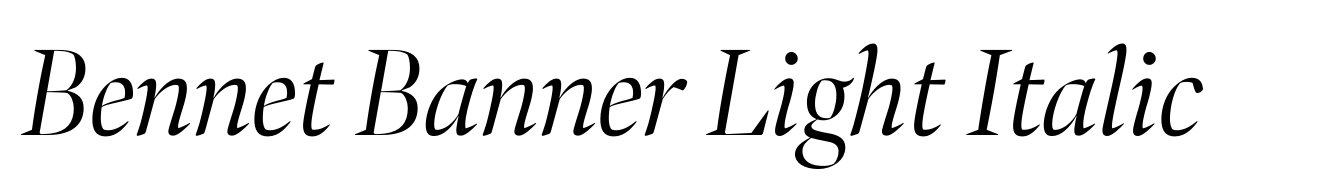 Bennet Banner Light Italic
